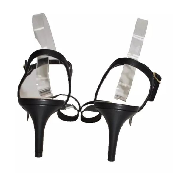 $450 STUART WEITZMAN DANCER 70 SANDAL LEATHER NUDIST SIMPLE BLACK 9.5 (DB38) - Picture 5 of 7